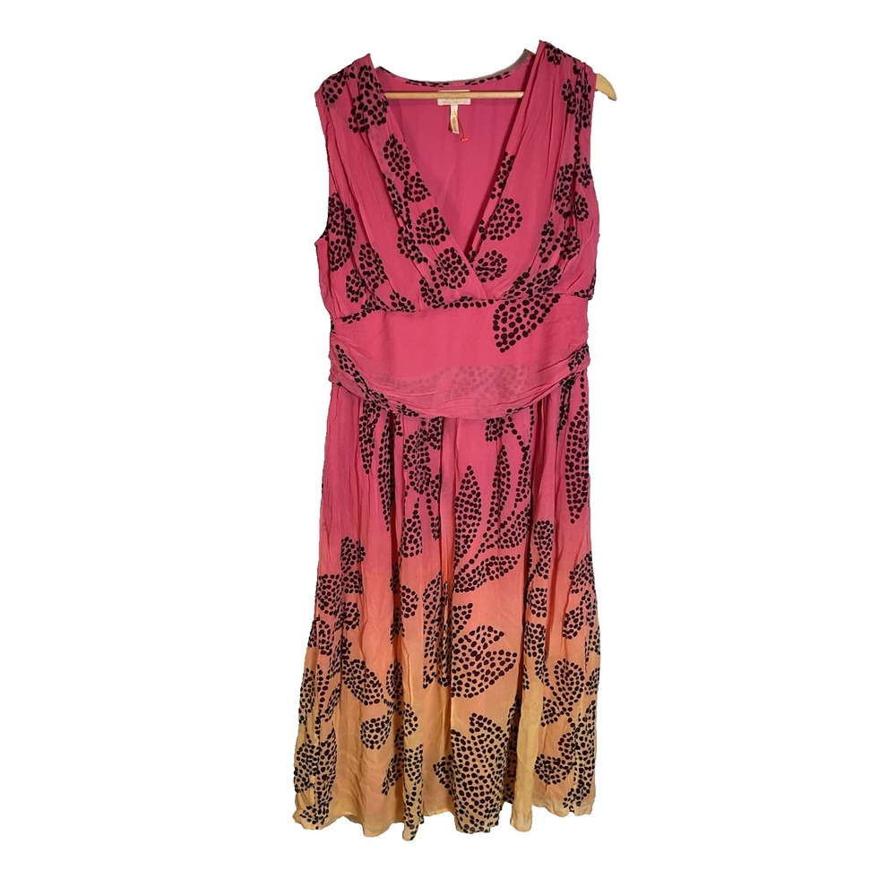 Anthropologie Verb by Pallavi Singhee‎ V-Neck Ombre Maxi Dress Sz XL Pet